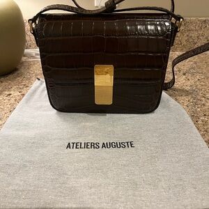 Ateliers August’s Brown Crocodile Embossed Bag
